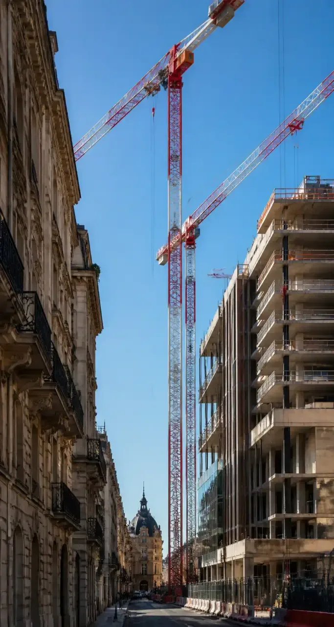 Chantier de transformation urbaine à Bordeaux