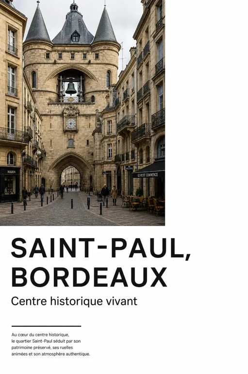 Le quartier saint paul bordeaux autour de la Grosse Cloche, ruelles pavées et façades anciennes