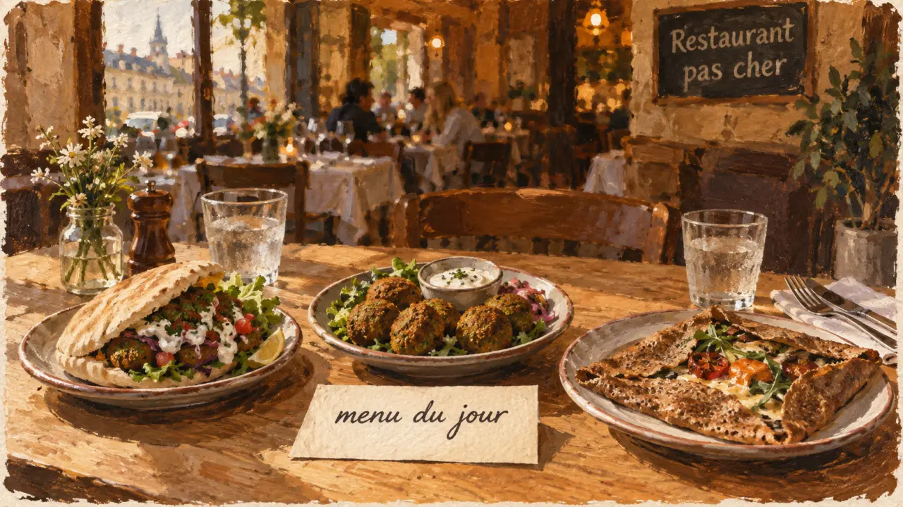 Bordeaux restaurant pas cher : menu du jour, assiettes et falafels