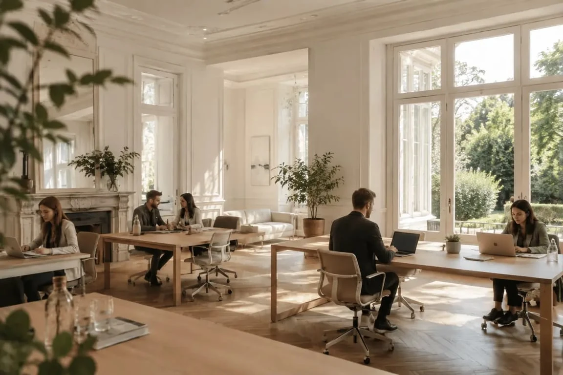 Digital Village Bordeaux dans une maison de maître avec jardin arboré