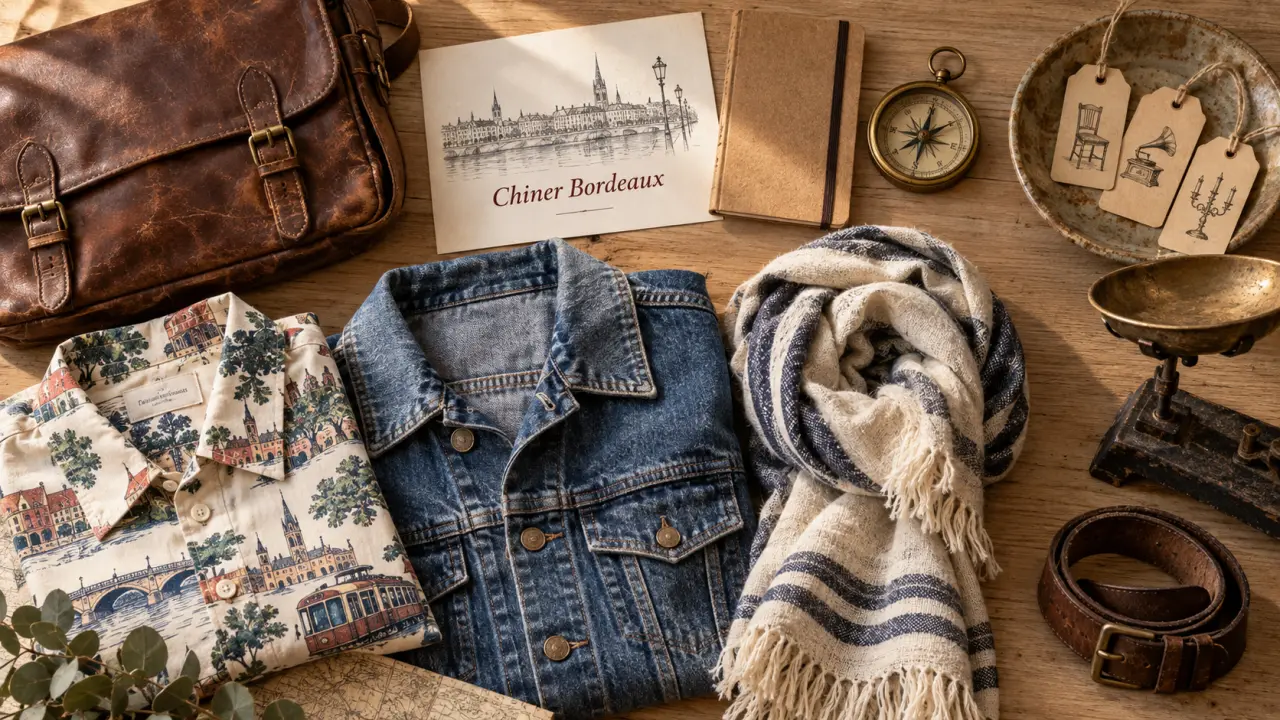 Friperie bordeaux : vêtements seconde main et accessoires sur comptoir