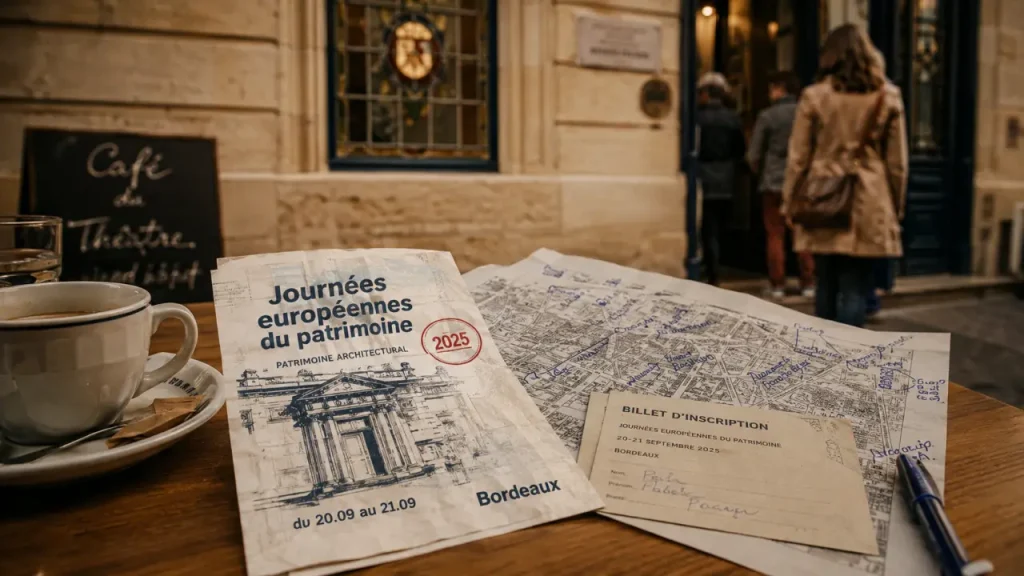 Journée du patrimoine 2025 Bordeaux : programme et réservations sur table, café et visites
