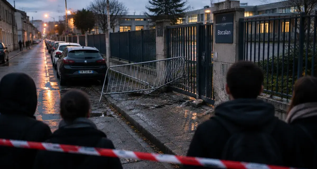 Un accident spectaculaire devant le collège Blanqui à Bacalan