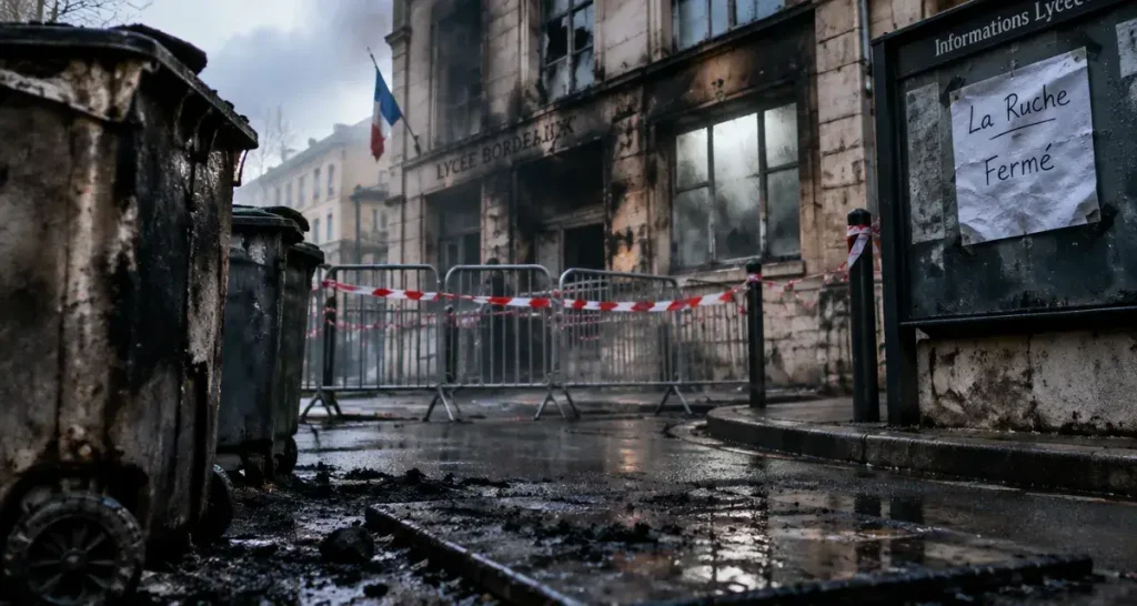 Bordeaux : le lycée La Ruche fermé après un feu de poubelles