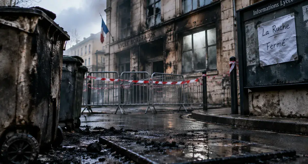Bordeaux : le lycée La Ruche fermé après un feu de poubelles