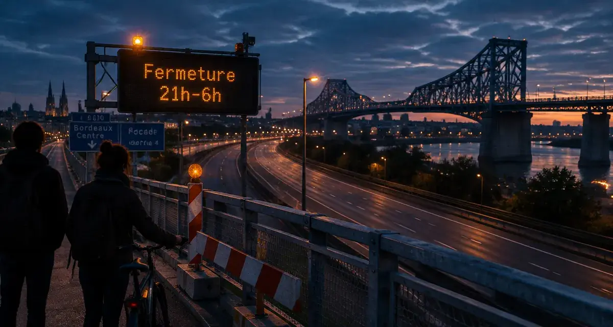 Pont d’Aquitaine : deux nuits de fermeture sur la rocade de Bordeaux